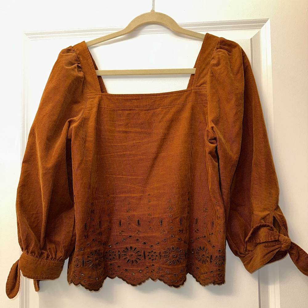 Madewell Square Neck Blouse, 100% Cotton - Picture 4 of 5